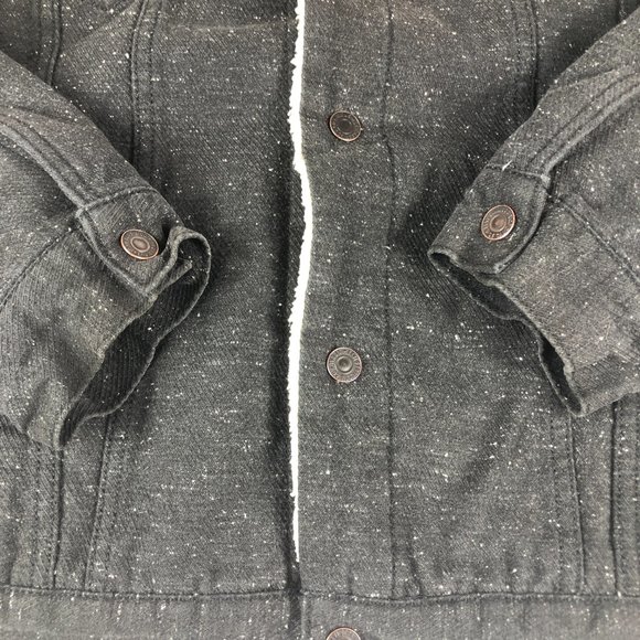 Levi's Sherpa Lined Jacket Adult Extra Extra Large Black Canvas Trucker Type 3 - Picture 2 of 13